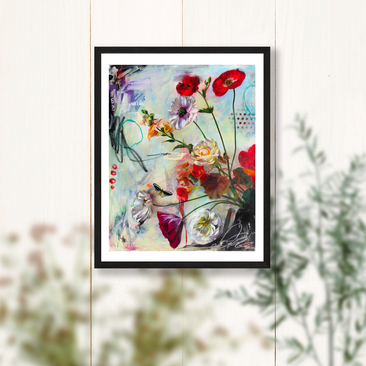 "Elysian Blooms" - Flowers Art Print - 11x14 inches