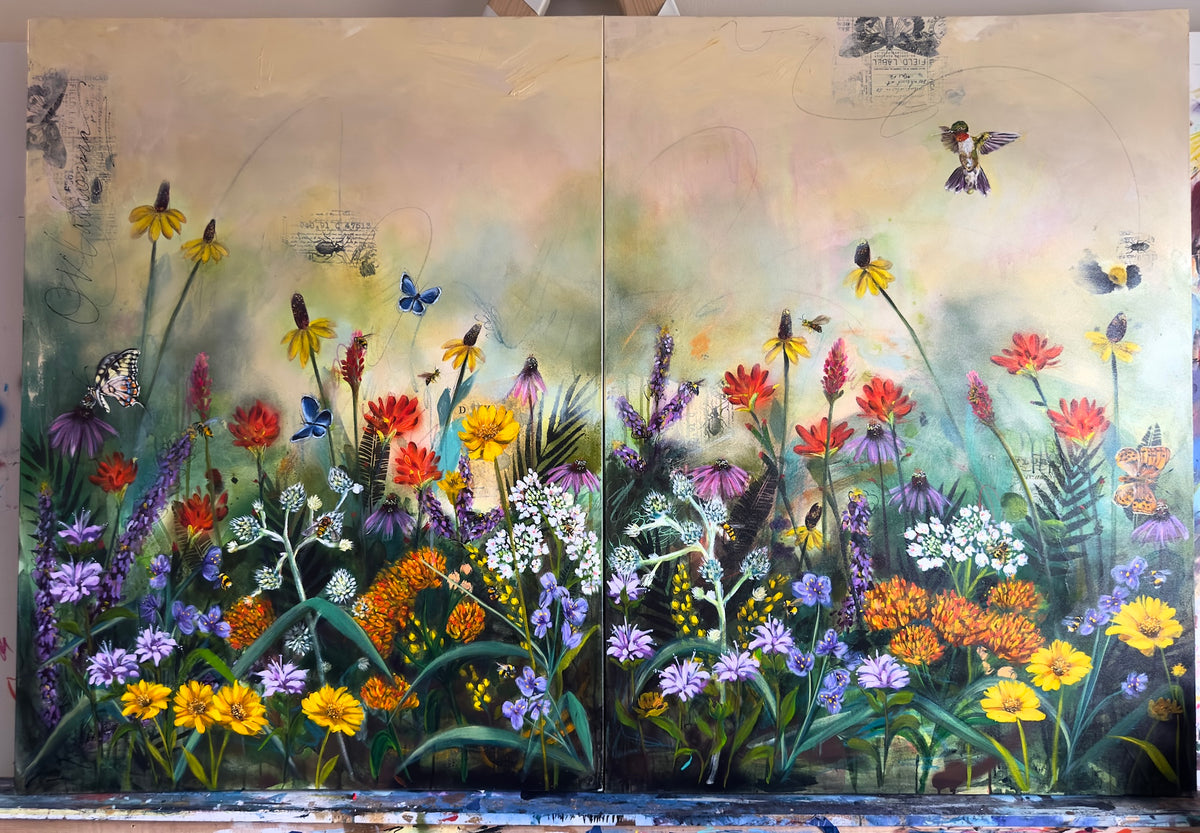 "Wild beauty" - Flower Botanical Oklahoma Original Artwork