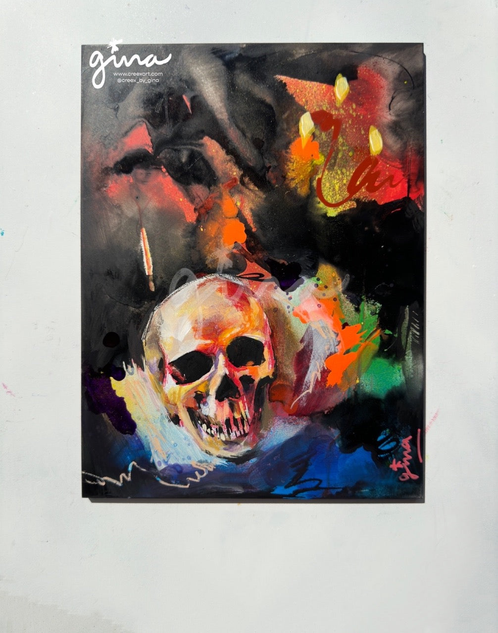 Skull on Dark - Original Artwork