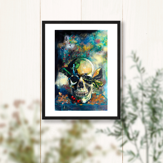 "The Creation" - Skull Painting Art Print - 11x14 inches
