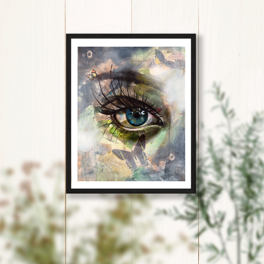 "Oasis Eye" - Right Eye Painting Art Print - 8x10 inches