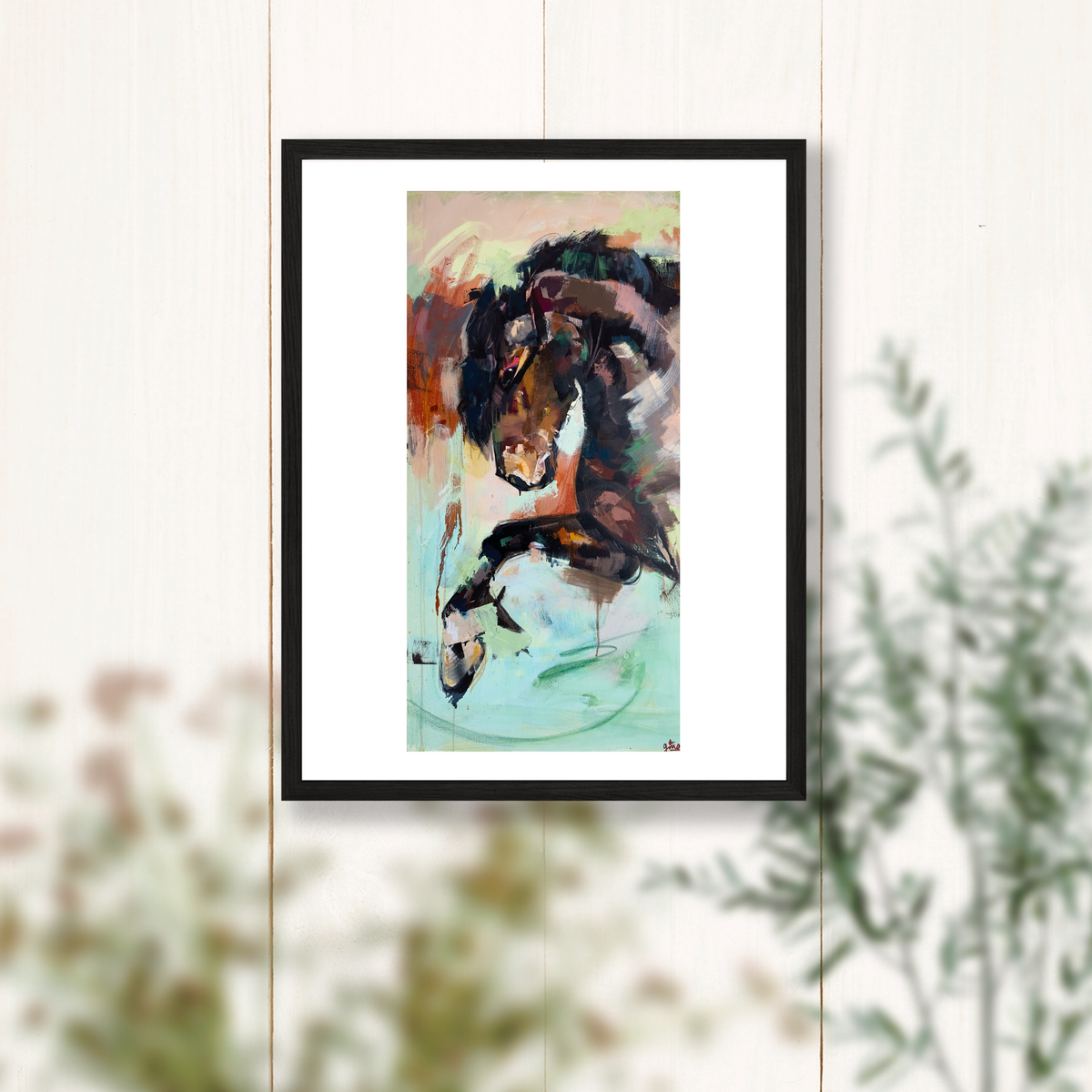 "Ethereal" - Horse Painting Left Art Print - 11x14 inches