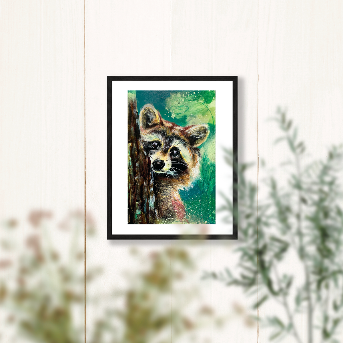 Raccoon Fine Art Print - 8x10 Inches