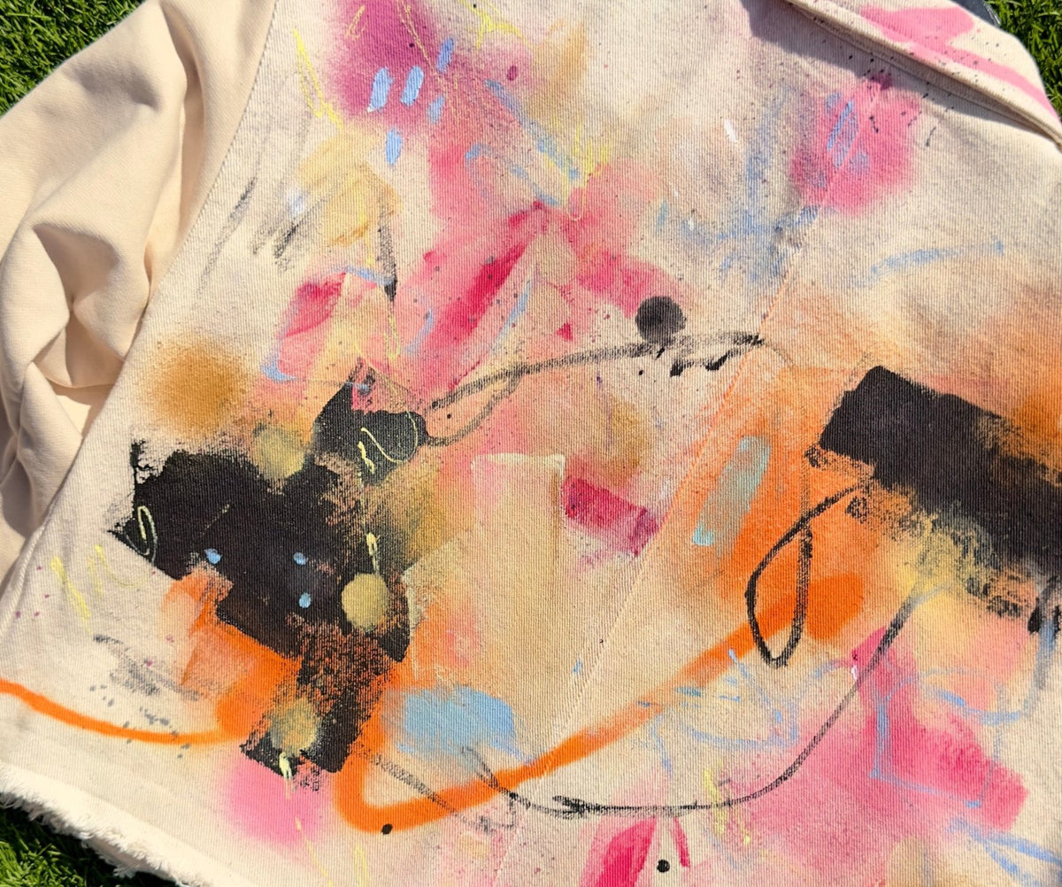 Hand-painted Denim Jacket -"Soy Arte"