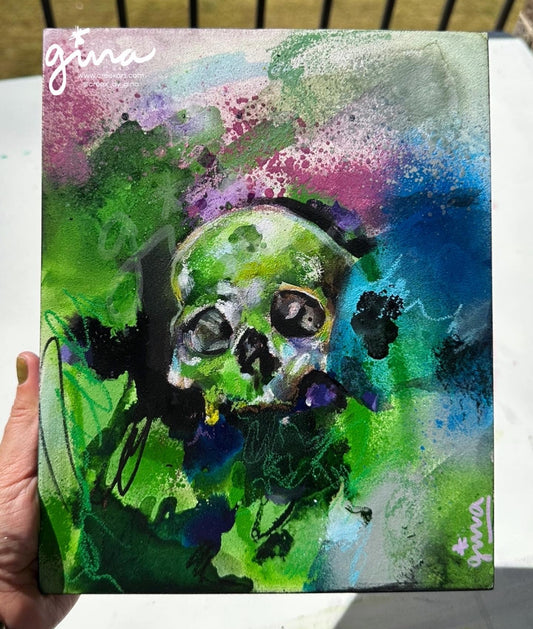 Skull on Grass #2 -  Original Artwork