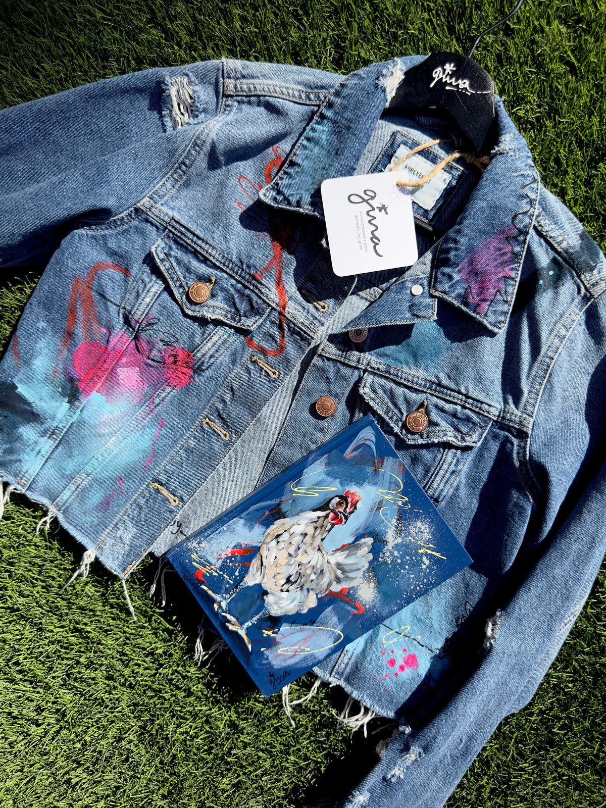 Hand-painted Denim Jacket - "Dreams"