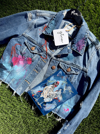 Hand-painted Denim Jacket - "Dreams"